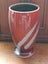 Retro Ceramic RED and Grey Lustre Vase from NZ's Anathoth Pottery Carousel 6