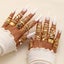 Vintage Geometric Wave Infinity Metal Rings Set Party Jewelry Carousel 1