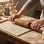 Wooden Clay Texture Roller Laser Engraved Floral Pattern Rolling Pin for Pottery Carousel 4