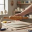 Wooden Clay Texture Roller Laser Engraved Floral Pattern Rolling Pin for Pottery Carousel 5