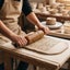 Wooden Clay Texture Roller Laser Engraved Floral Pattern Rolling Pin for Pottery Carousel 7