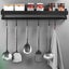 Spice Rack, Wall-Mounted Kitchen Utensil Storage Rack with 6 Removable Hooks, Carousel 4