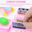 Pretend Play Calculator Cash Register Toy Gift for Kids Girls 3, 4, 5, 6, 7, Carousel 8