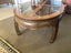Vintage French Provincial style oval coffee table glass inserts in frame. Carousel 3