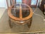 Vintage French Provincial style oval coffee table glass inserts in frame. Carousel 12