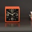 Newgate Cube Mantel Clock-Pumpkin Orange Carousel 2
