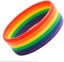 Unisex LGBT Rainbow Wristband Six-Color Gay Pride Silicone x 5 Carousel 4