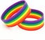 Unisex LGBT Rainbow Wristband Six-Color Gay Pride Silicone x 5 Carousel 5