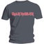 Iron Maiden T Shirt Classic Band Logo new Official Mens Charcoal Grey Carousel 1