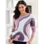 Swirls Jacquard Sweater - Size 24 - Mauve Multi Carousel 1