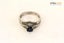 Sterling Silver Blue Stone and Diamond Ring Set Carousel 1