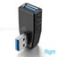 Angle Extension Extender 90 Degree USB 3.0 A male to female Adapter Connector Carousel 12
