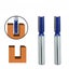 2Pcs 8mm Shank Flush Trim Router Bit Carbide Tip Metric Double - edged CHK44R Carousel 1