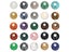 2pcs Big Hole Round Amethysts Malaysian Jades DIY Beads 18mm Carousel 3