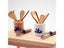 Miniature Dollhouse Tools Set - Wooden Spatula Knife Fork Jar Carousel 5