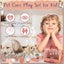 Pet Care Play Set Robot Dog Toys for Kids 12Pcs Puppy Dog Toy Pet Walk Groomi Carousel 6