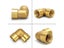 1/8" 1/4" 3/8" 1/2" Brass Elbow Pipe Fitting Connector For Water Fuel Carousel 6
