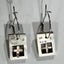 Sterling Silver Artisan Drop Earrings With 'Cross' Detail Carousel 2
