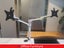 Integ Ar-ray Series Dual Monitor Arm – White | desk clamp/grommet mount Carousel 1