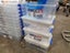 Assorted Plastic Storage Bins Carousel 10