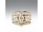 Three-Row White Zircon Wedding Rings For Women Gold Color Carousel 5