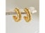 18K Gold PVD Plated Stainless Steel Striped Hoop Earrings Carousel 3