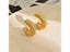 18K Gold PVD Plated Stainless Steel Striped Hoop Earrings Carousel 5