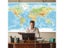 50x32in World Map Canvas Wall Hanging Poster For Home Office School Carousel 1