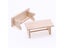 1/12 Dollhouse Mini Wooden Coffee Table For Decoration Carousel 3
