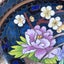 Vintage Chinese cloisonne enamel plate peony & cherry blossom Carousel 3