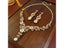 Rhinestone Hollow Water Drop Necklace For Women Elegant Jewelry Set Carousel 1