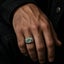 Men’s Titanium Steel Paua Shell Ring – Iridescent Inlay | $1 Reserve! Carousel 4