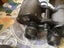 Vintage Omega binoculars in original case one lens cover missing Carousel 7