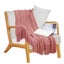 SOGA Pink Diamond Pattern Knitted Throw Blanket Warm Cozy Woven Cover Couch B... Carousel 1