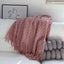 SOGA Pink Diamond Pattern Knitted Throw Blanket Warm Cozy Woven Cover Couch B... Carousel 4