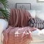 SOGA Pink Diamond Pattern Knitted Throw Blanket Warm Cozy Woven Cover Couch B... Carousel 5