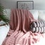 SOGA Pink Diamond Pattern Knitted Throw Blanket Warm Cozy Woven Cover Couch B... Carousel 8