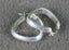 Attractive Contemporary Design "Squared Off" Hoop Sterling Silver Earrings Carousel 1