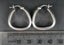 Attractive Contemporary Design "Squared Off" Hoop Sterling Silver Earrings Carousel 3
