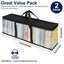 DVD Storage Bags (Set of 2) Clear PVC Media Holder Case with Handles for DVDs Carousel 4