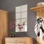 9PCS Wall Stickers 3D Square Mirror Decal Mosaic Bathroom Sticker Wall Paper DIY Carousel 2