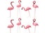 8Pcs Small Pink Flamingo Statue Landscape Decoration Set Yard Ornament Stakes Carousel 1