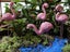 8Pcs Small Pink Flamingo Statue Landscape Decoration Set Yard Ornament Stakes Carousel 2