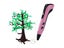 Kid 3D Printing Pen and 13 Rolls PLA Filament Set Children DIY Drawing Pen Pink Carousel 2