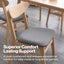 Levede 4x Dining Chairs Kitchen Chair Natural Wood Linen Fabric Cafe Lounge Seat Carousel 4