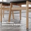 Levede 4x Dining Chairs Kitchen Chair Natural Wood Linen Fabric Cafe Lounge Seat Carousel 5