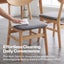 Levede 4x Dining Chairs Kitchen Chair Natural Wood Linen Fabric Cafe Lounge Seat Carousel 7