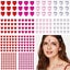 12 Sheet Heart Gem Stickers, 4 Color Flat Back Self Adhesive Heart Rhinesto Carousel 1