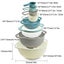 8Pcs Plastic Basin Set Drain Basket Washing Mixing Bowl Kitchen Baking Tools Carousel 2