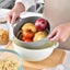 8Pcs Plastic Basin Set Drain Basket Washing Mixing Bowl Kitchen Baking Tools Carousel 5